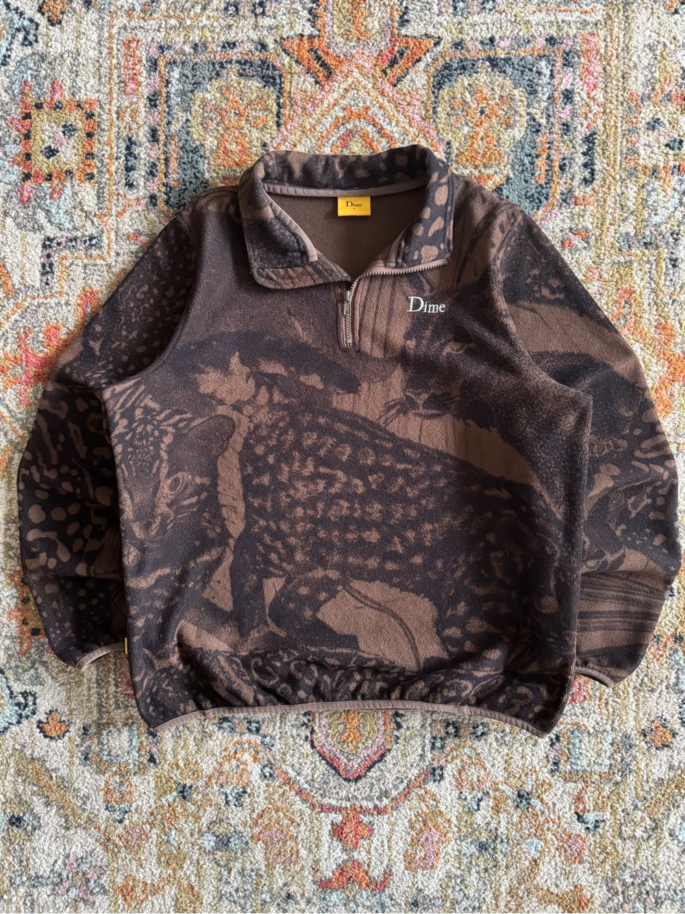Dime Safari Brown Leopard Aop Fleece